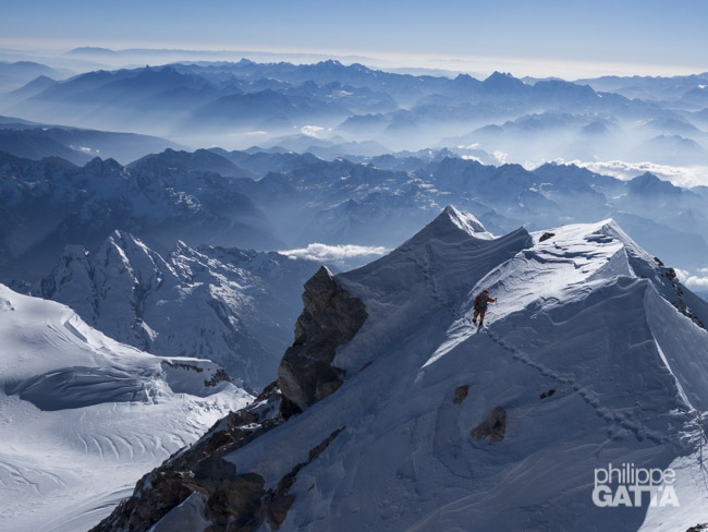 Between the true and false summits of Makalu (© P. Gatta)