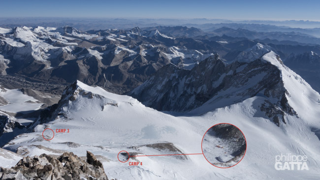 Makalu II, Chomo Lonzo and Camp 3 (© P. Gatta)