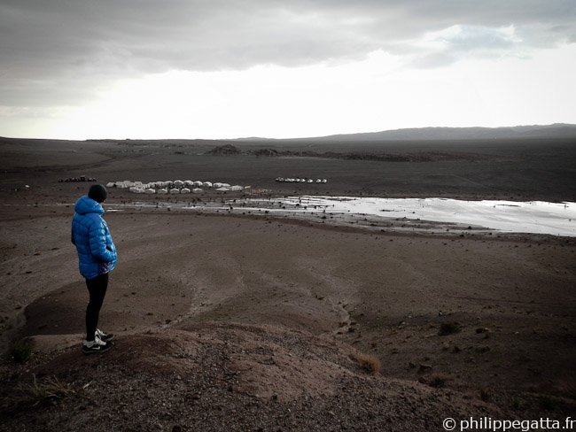 Philippe at camp 1 (© A. Gatta)