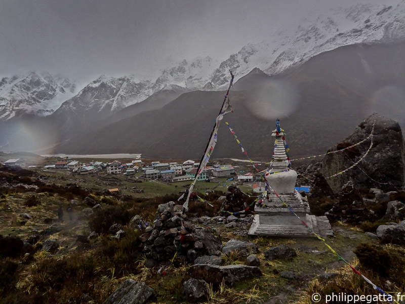 Rain and snow at Kyanjing Gompa, Langtang (© P. Gatta)