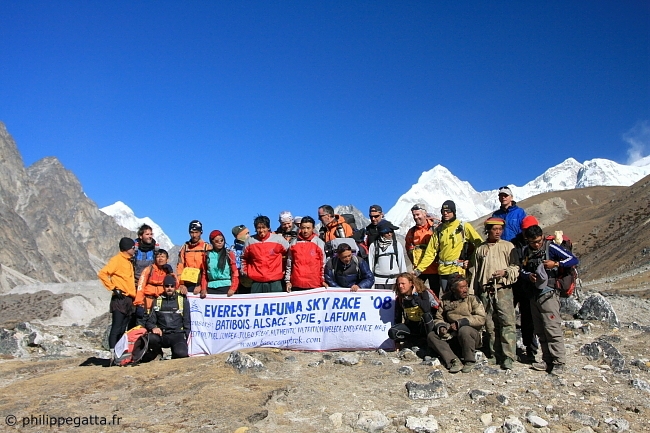 The Team at the start of the 9th stage (© P. Gatta et Patrice Coutaz)